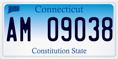 CT license plate AM09038