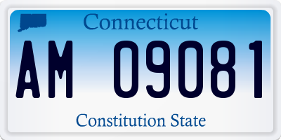 CT license plate AM09081