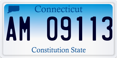 CT license plate AM09113