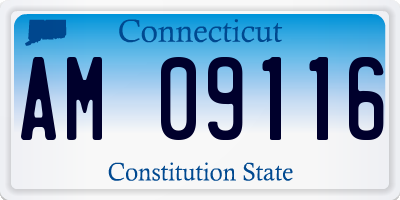 CT license plate AM09116