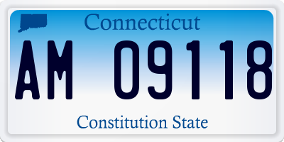 CT license plate AM09118
