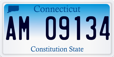 CT license plate AM09134