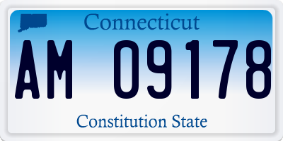 CT license plate AM09178