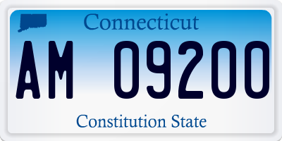 CT license plate AM09200
