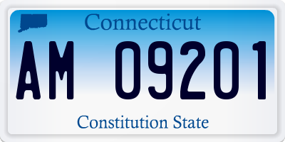 CT license plate AM09201