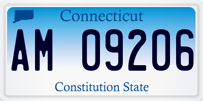 CT license plate AM09206
