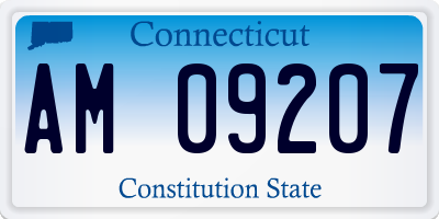 CT license plate AM09207