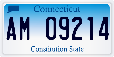 CT license plate AM09214