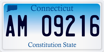 CT license plate AM09216