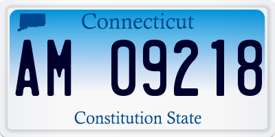 CT license plate AM09218