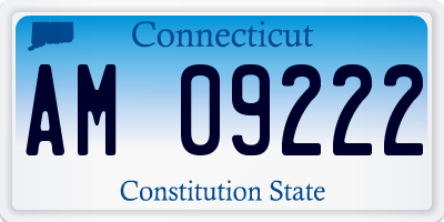 CT license plate AM09222