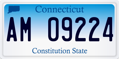 CT license plate AM09224