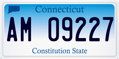 CT license plate AM09227