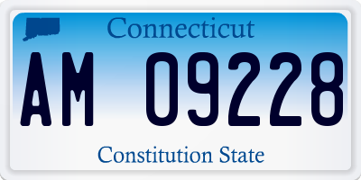 CT license plate AM09228