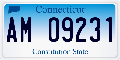 CT license plate AM09231