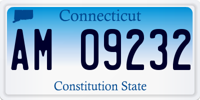 CT license plate AM09232