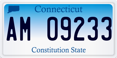 CT license plate AM09233