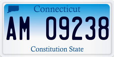 CT license plate AM09238