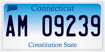 CT license plate AM09239