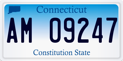 CT license plate AM09247