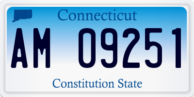 CT license plate AM09251