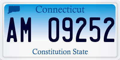 CT license plate AM09252