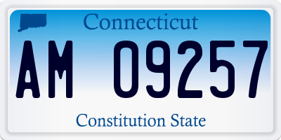 CT license plate AM09257