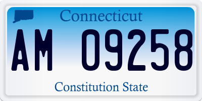 CT license plate AM09258