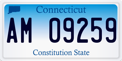 CT license plate AM09259