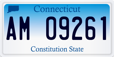 CT license plate AM09261