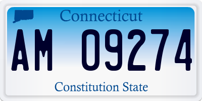 CT license plate AM09274