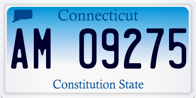 CT license plate AM09275