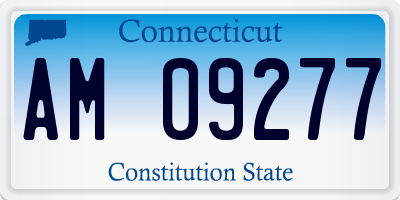 CT license plate AM09277