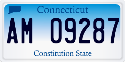 CT license plate AM09287