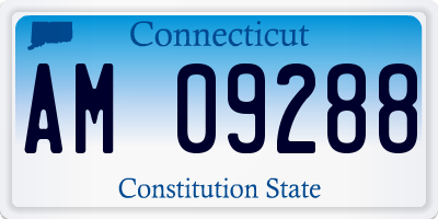 CT license plate AM09288