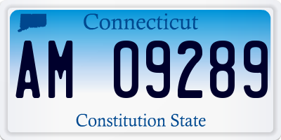 CT license plate AM09289