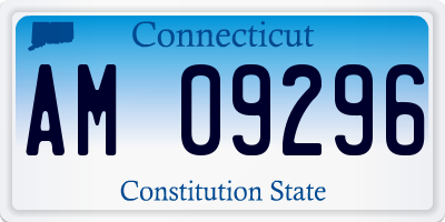 CT license plate AM09296