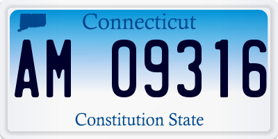 CT license plate AM09316