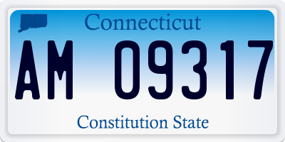 CT license plate AM09317