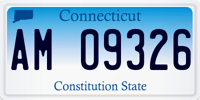 CT license plate AM09326