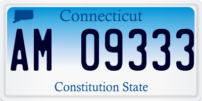 CT license plate AM09333