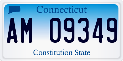 CT license plate AM09349