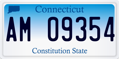 CT license plate AM09354