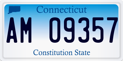 CT license plate AM09357