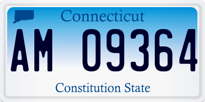 CT license plate AM09364