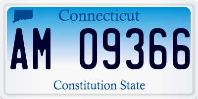 CT license plate AM09366