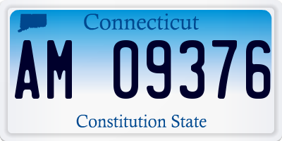 CT license plate AM09376