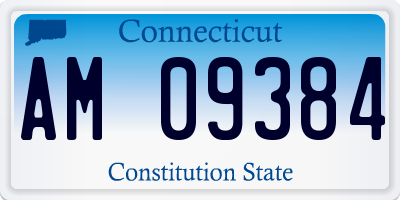 CT license plate AM09384