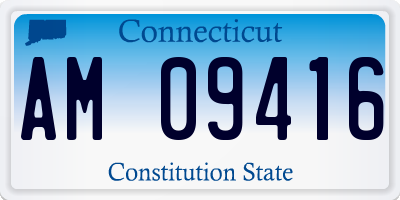 CT license plate AM09416