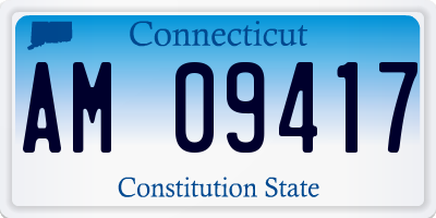 CT license plate AM09417